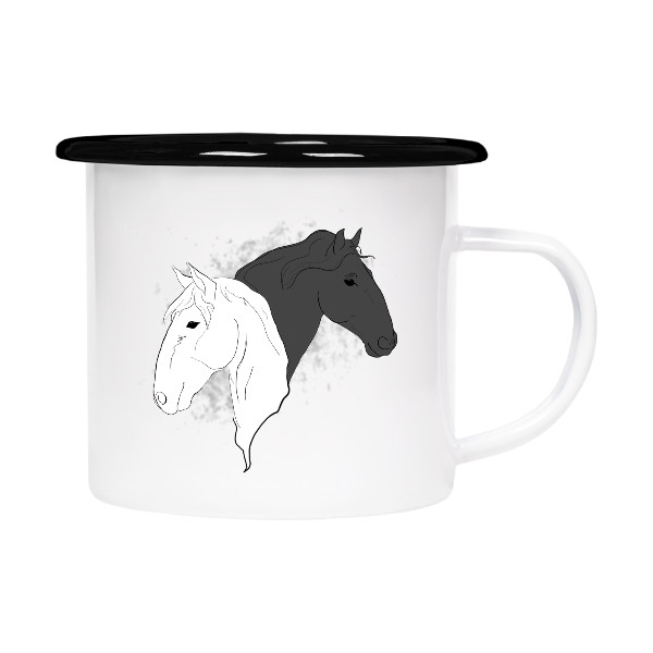 Polštář - Ying Yang koně